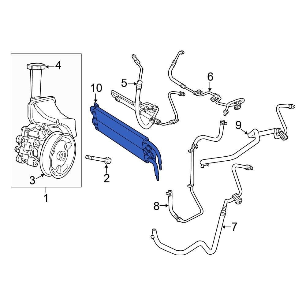 Jeep OE 5181674AD - Front Power Steering Cooler