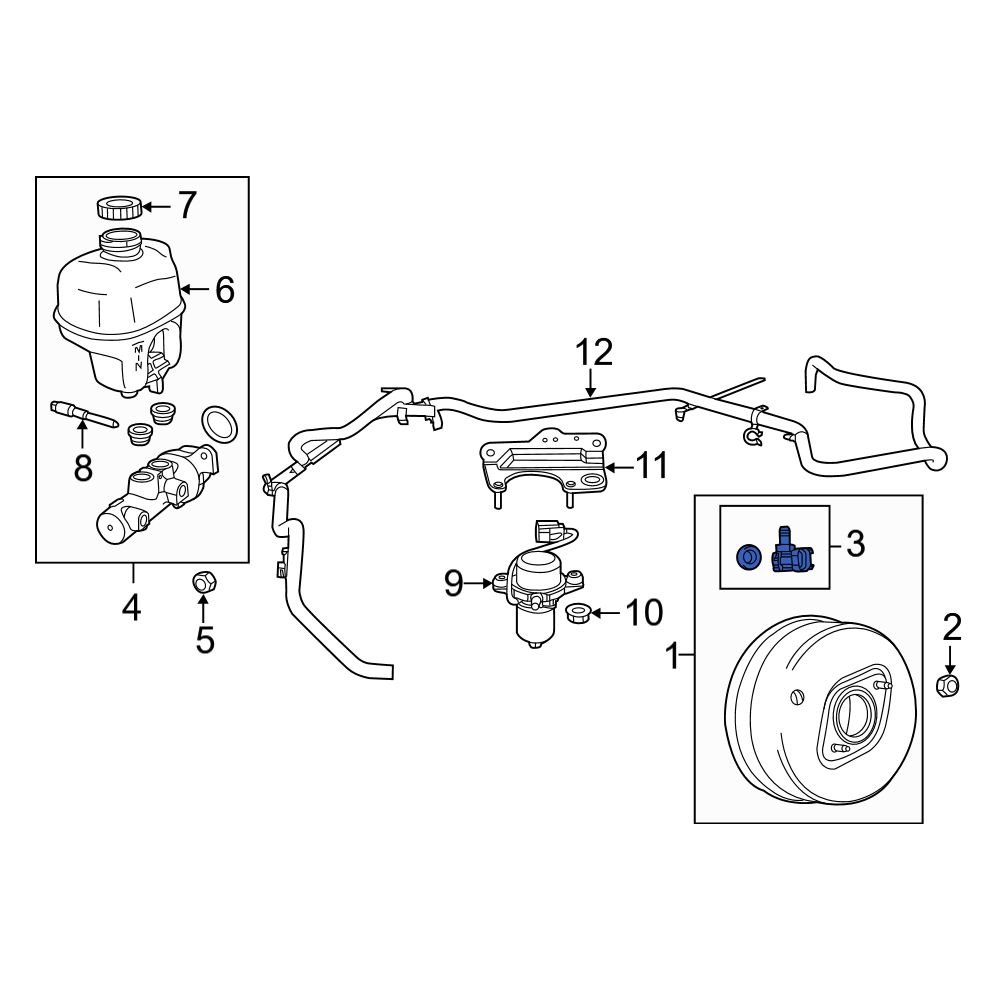Jeep OE 68053596AA Power Brake Booster Check Valve
