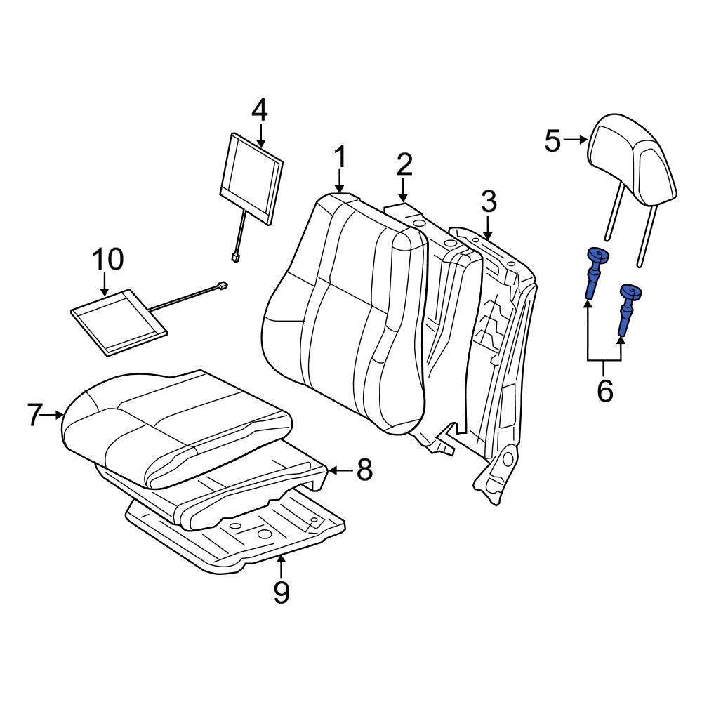 Jeep OE 1NE83HL1AE Front Headrest Guide