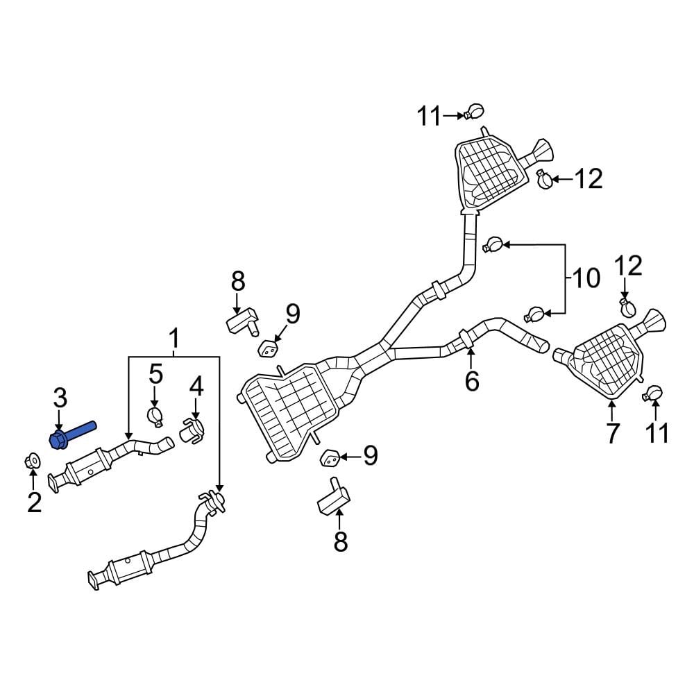 Jeep OE 6036734AA Exhaust Manifold Bolt