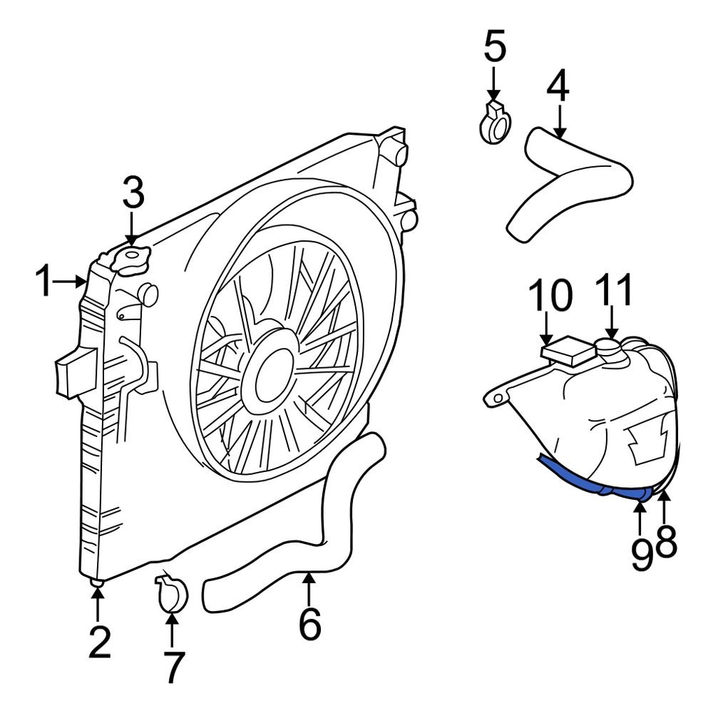 Jeep OE 52028254 Engine Coolant Reservoir Grommet