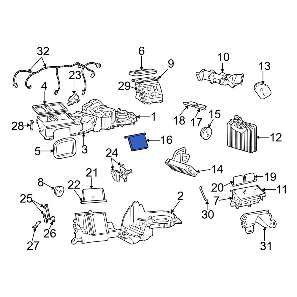 Jeep OE 5012712AA HVAC Mode Door