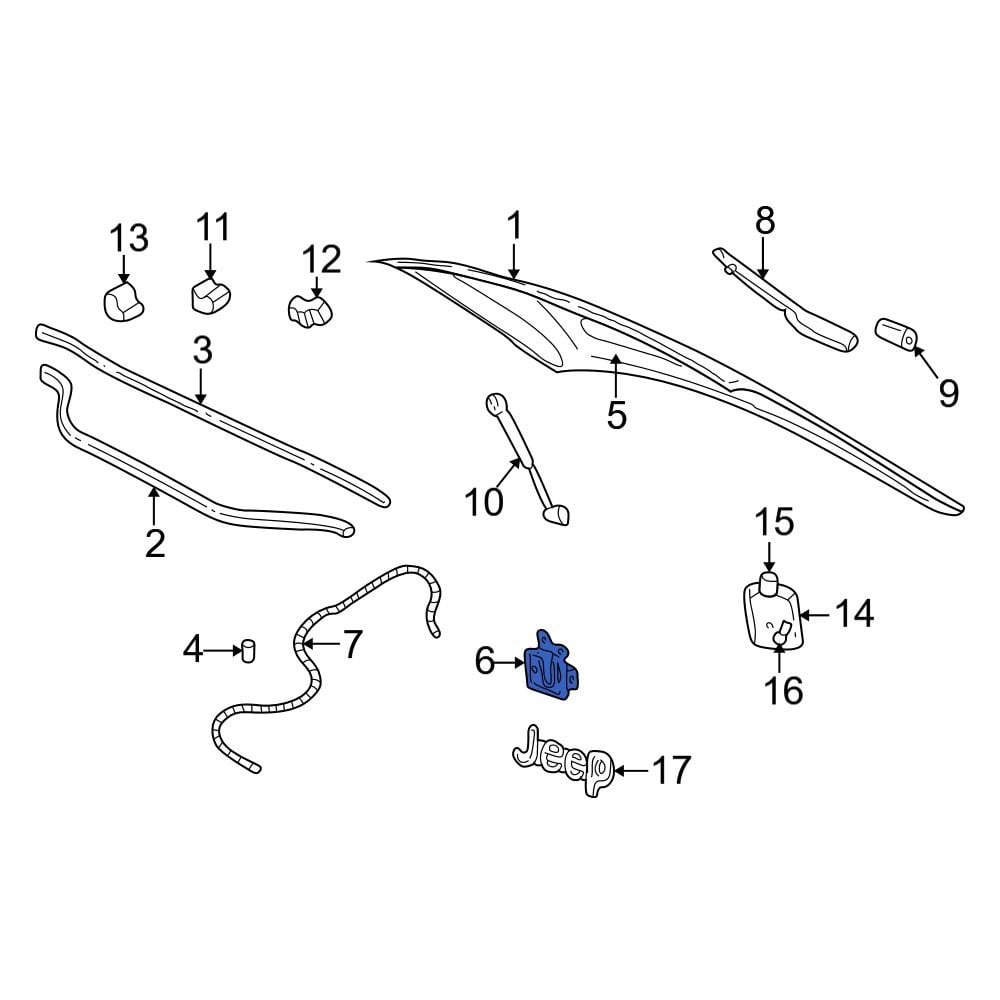 APDTY 166818 Hood Latch Compatible With 1999-2004 Jeep Gand