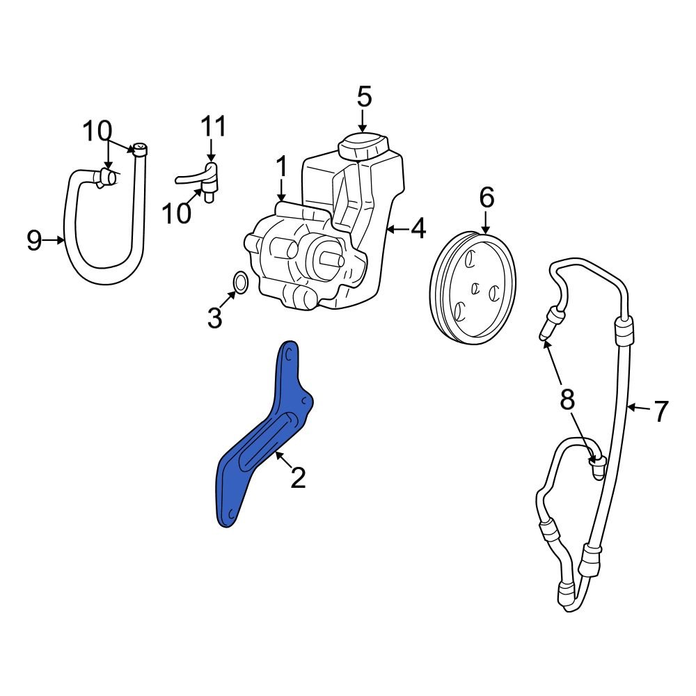 Jeep OE 4854157 Power Steering Pump Bracket