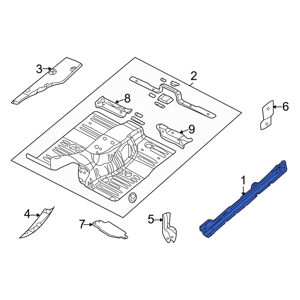 Jeep OE 55135803AC Left Inner Rocker Panel