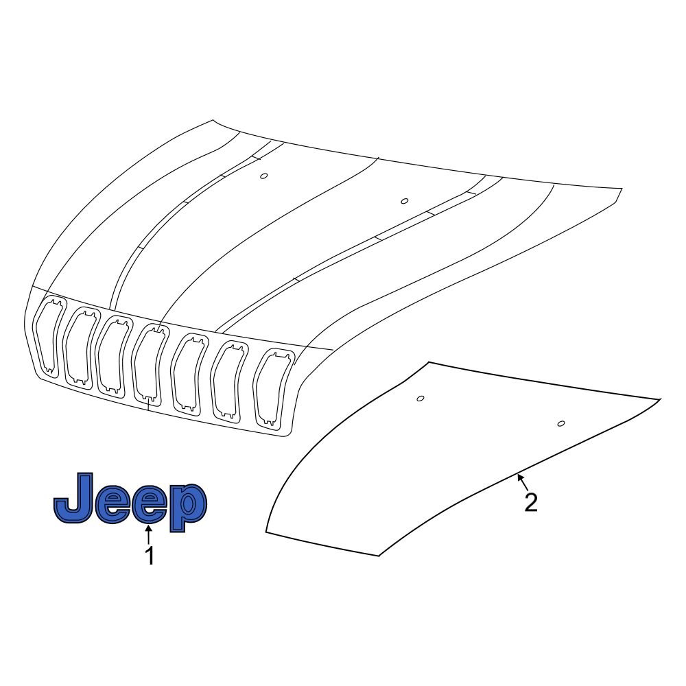 Jeep OE 68207203AB - Front Hood Emblem