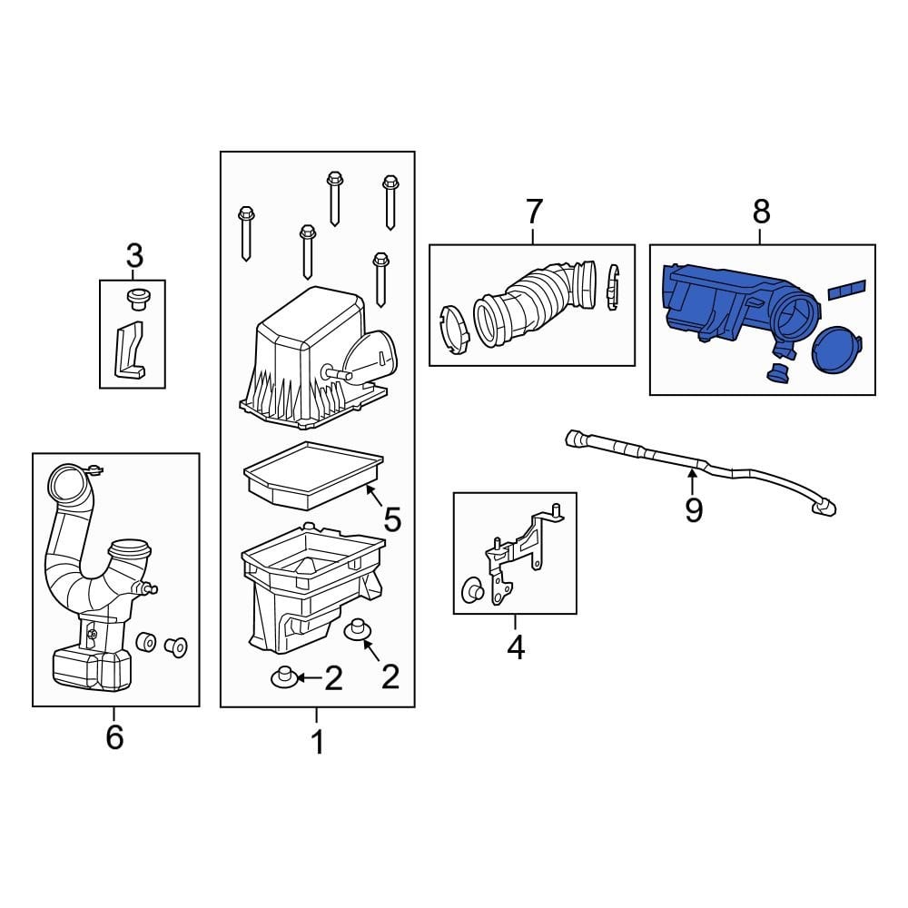 Jeep OE 68170195AA Engine Air Intake Resonator