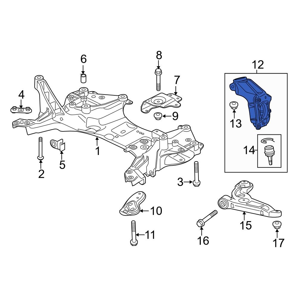 Jeep OE 5090072AE Rear Right Suspension Knuckle