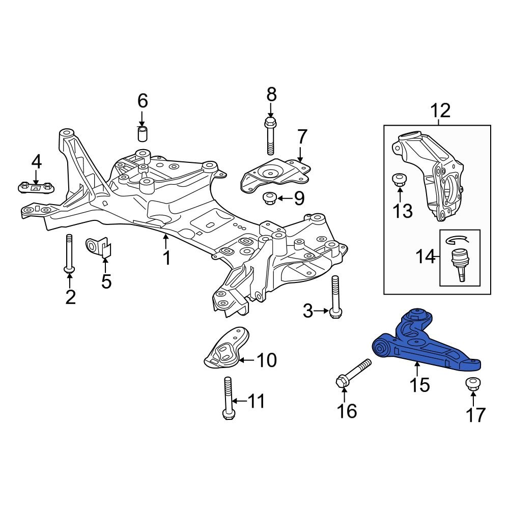 Jeep OE 5090045AF Rear Left Suspension Trailing Arm