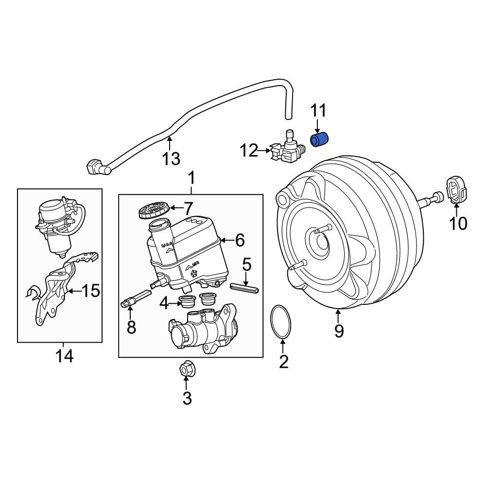 Jeep OE 4581664AA Power Brake Booster Vacuum Switch Grommet