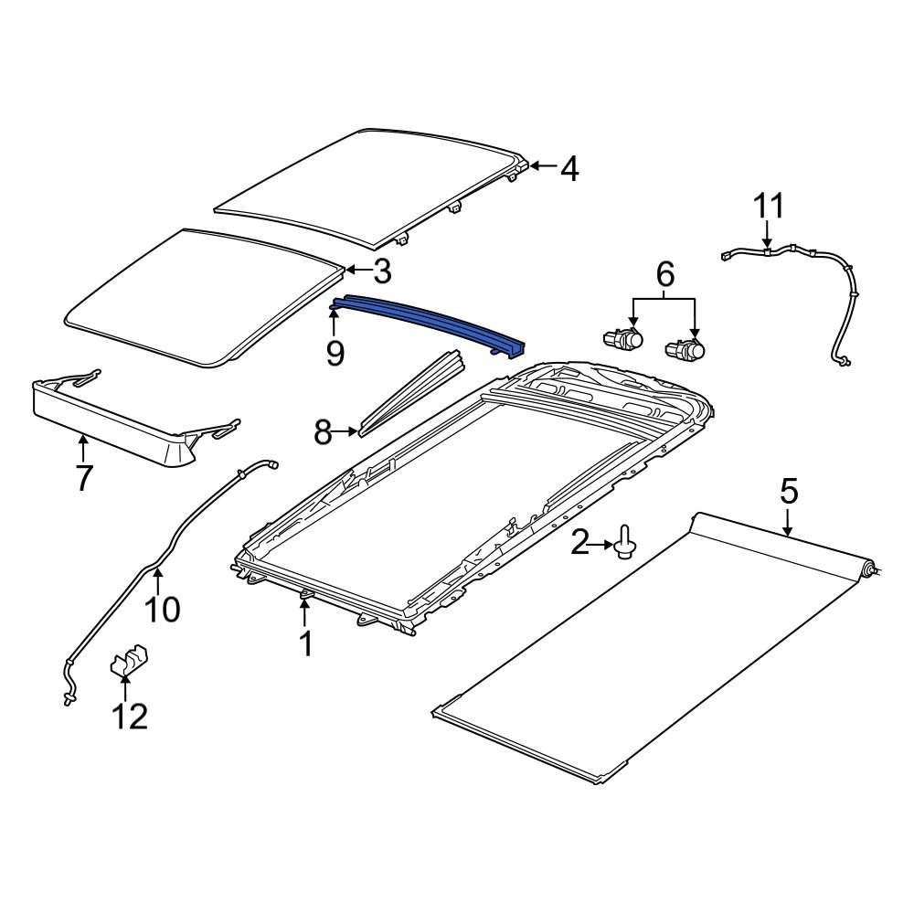 Jeep OE 68194944AA Front Sunroof Drain Hose