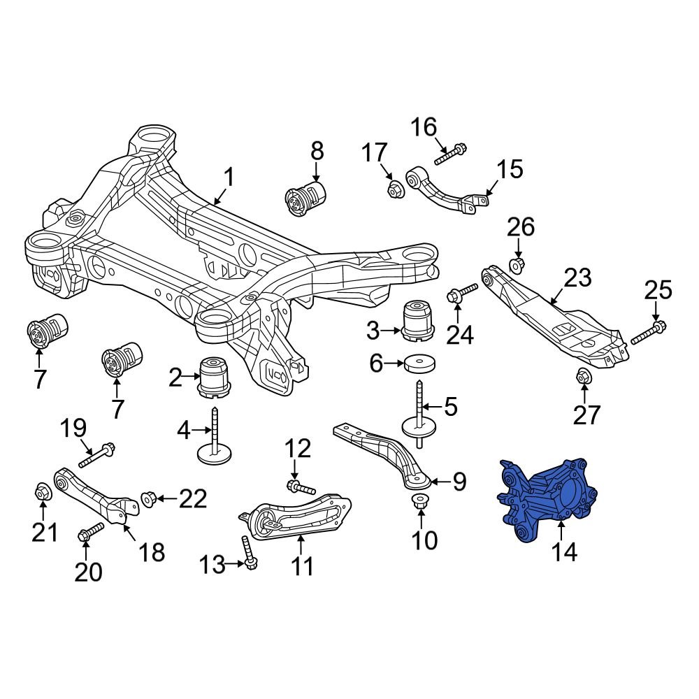 Jeep OE 5090072AE Rear Right Suspension Knuckle
