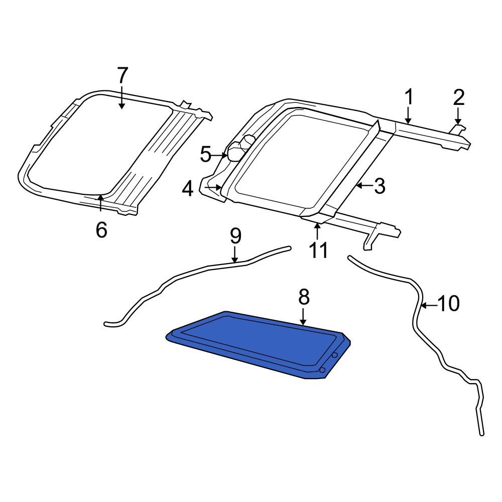 Jeep OE 5183172AC Sunroof Seal