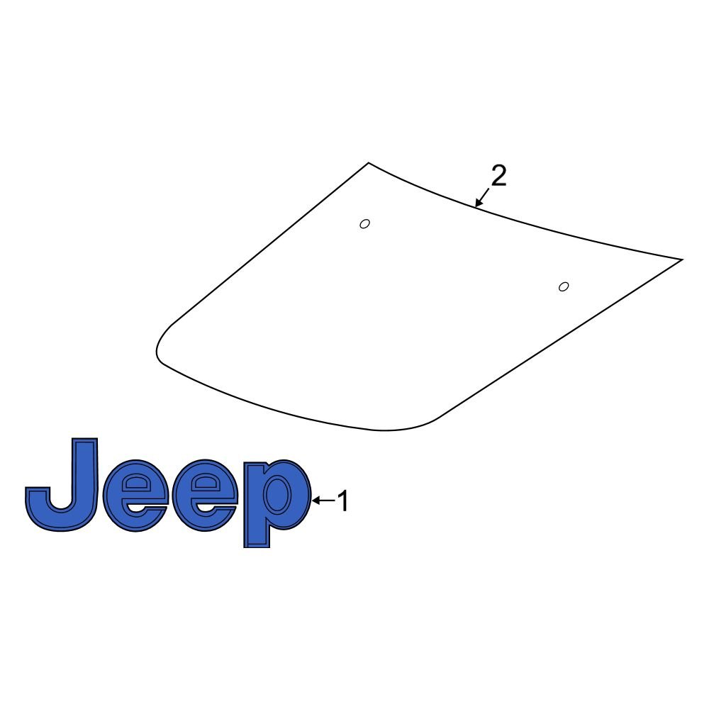 Jeep OE 68243730AA - Front Hood Emblem