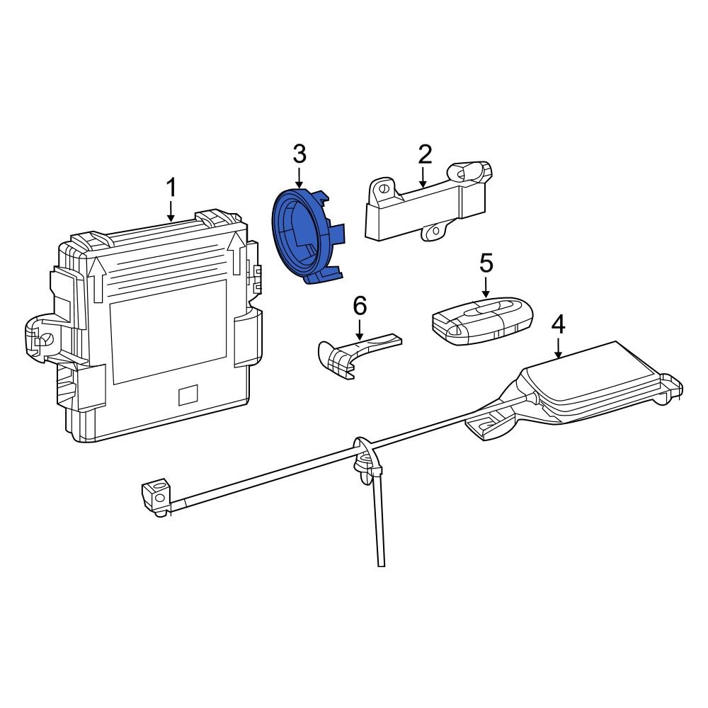 Jeep OE 68201733AB Keyless Entry Antenna