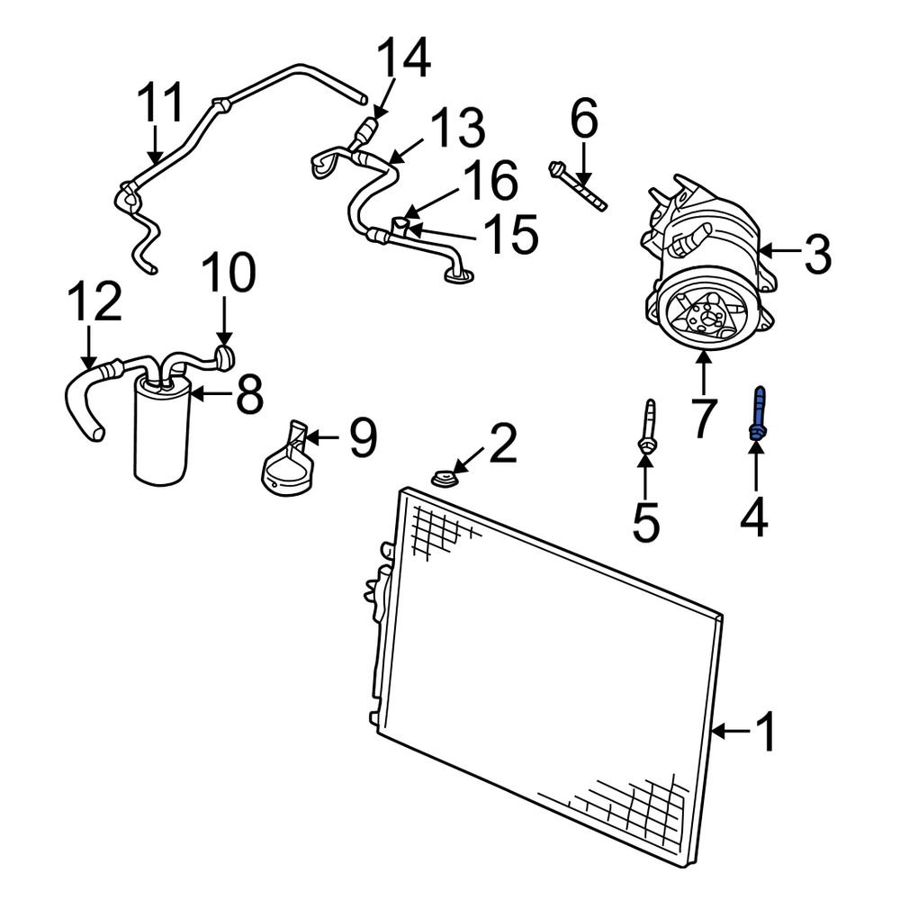 Jeep OE 6505487AA A/C Compressor Bolt
