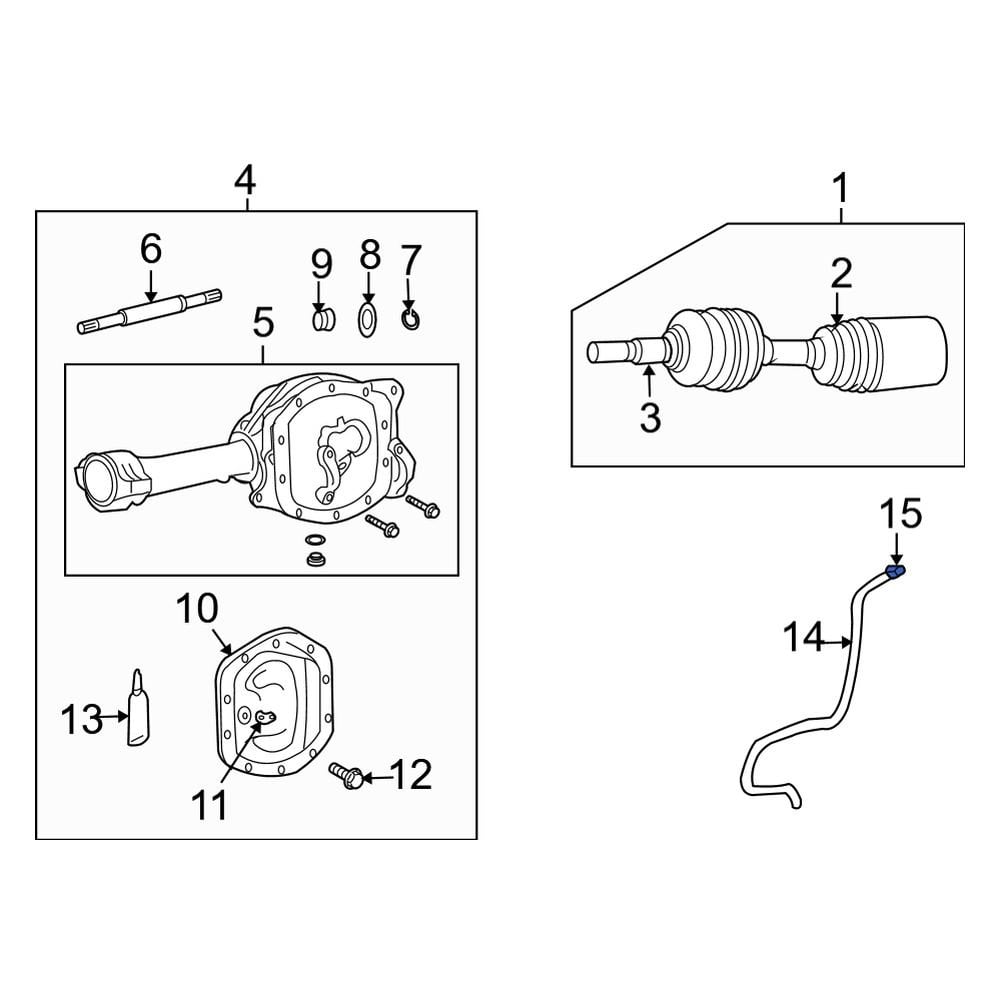 Jeep OE 52104552AB Front Differential Vent Hose
