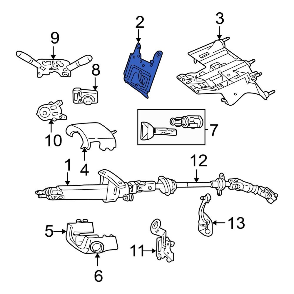 Jeep OE 55314987AB Lower Steering Column Bracket