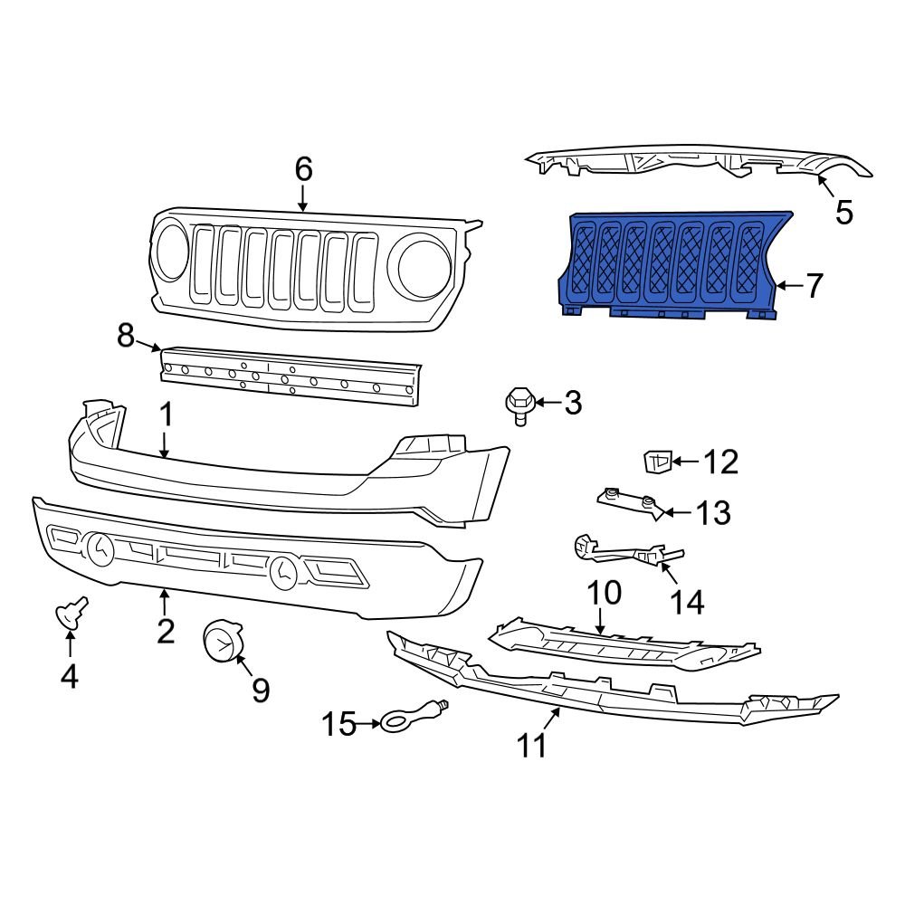 Jeep OE 68091527AA - Front Grille Reinforcement