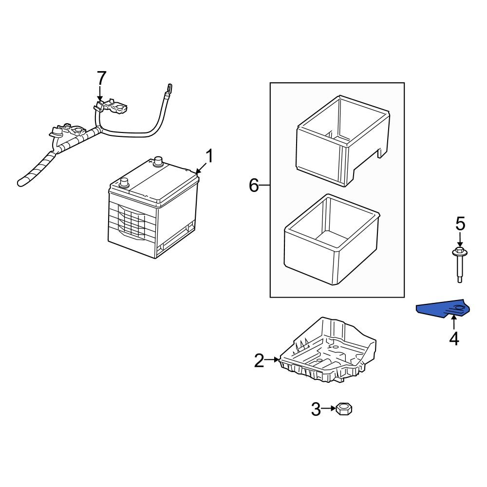 Jeep OE 5115732AA - Battery Hold Down