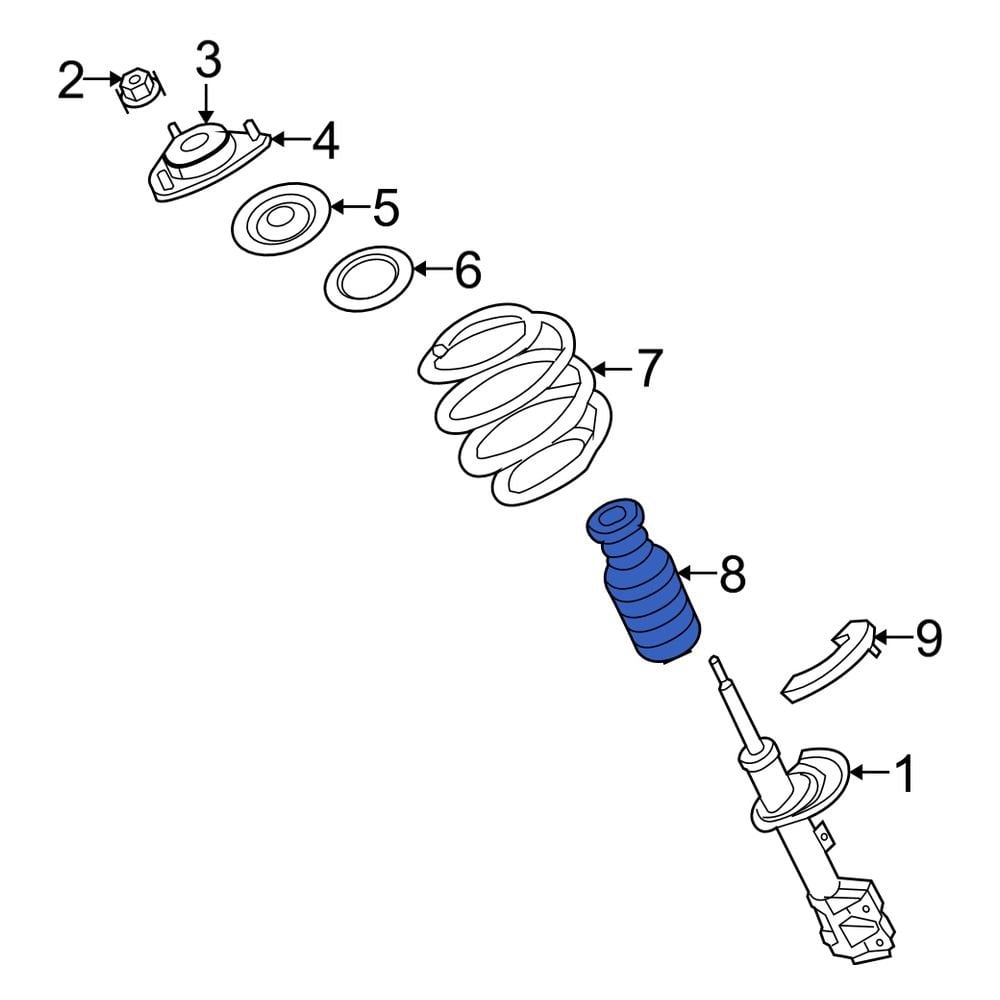 Jeep OE 5105543AD Front Suspension Strut Bellows