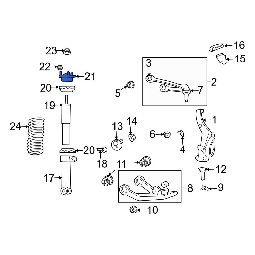 Jeep OE 52109951AC Front Left Suspension Strut Mount