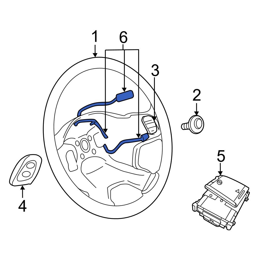 Jeep OE 68087806AC Steering Wheel Wiring Harness
