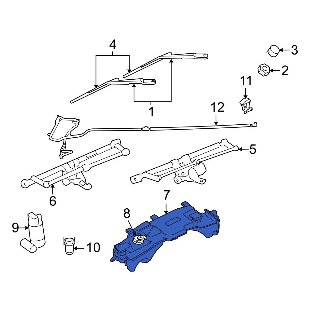 Jeep OE 68024572AB Engine Coolant Reservoir