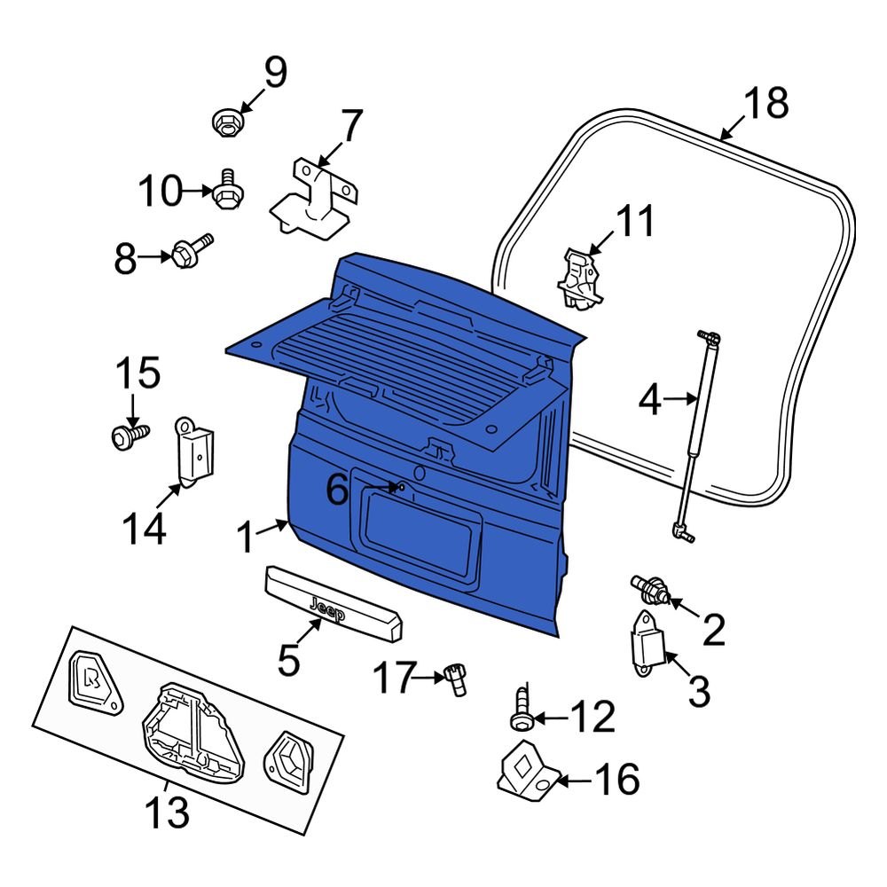 Jeep OE 55369000AE Rear Liftgate