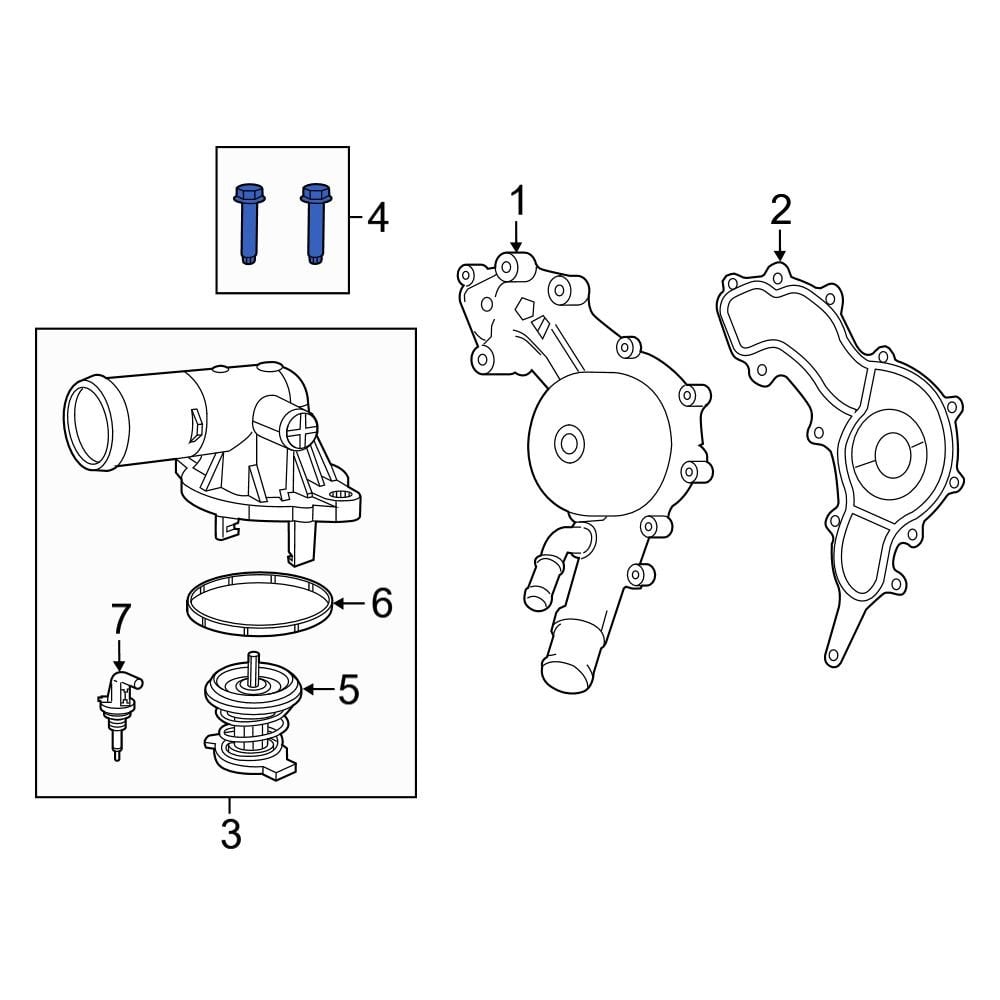 Jeep OE 6507610AA Engine Coolant Thermostat Housing Bolt