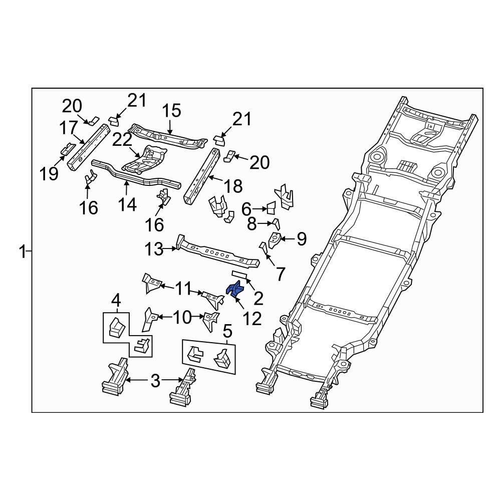 Jeep OE 68407983AA Front Left Lower Suspension Control Arm Bracket