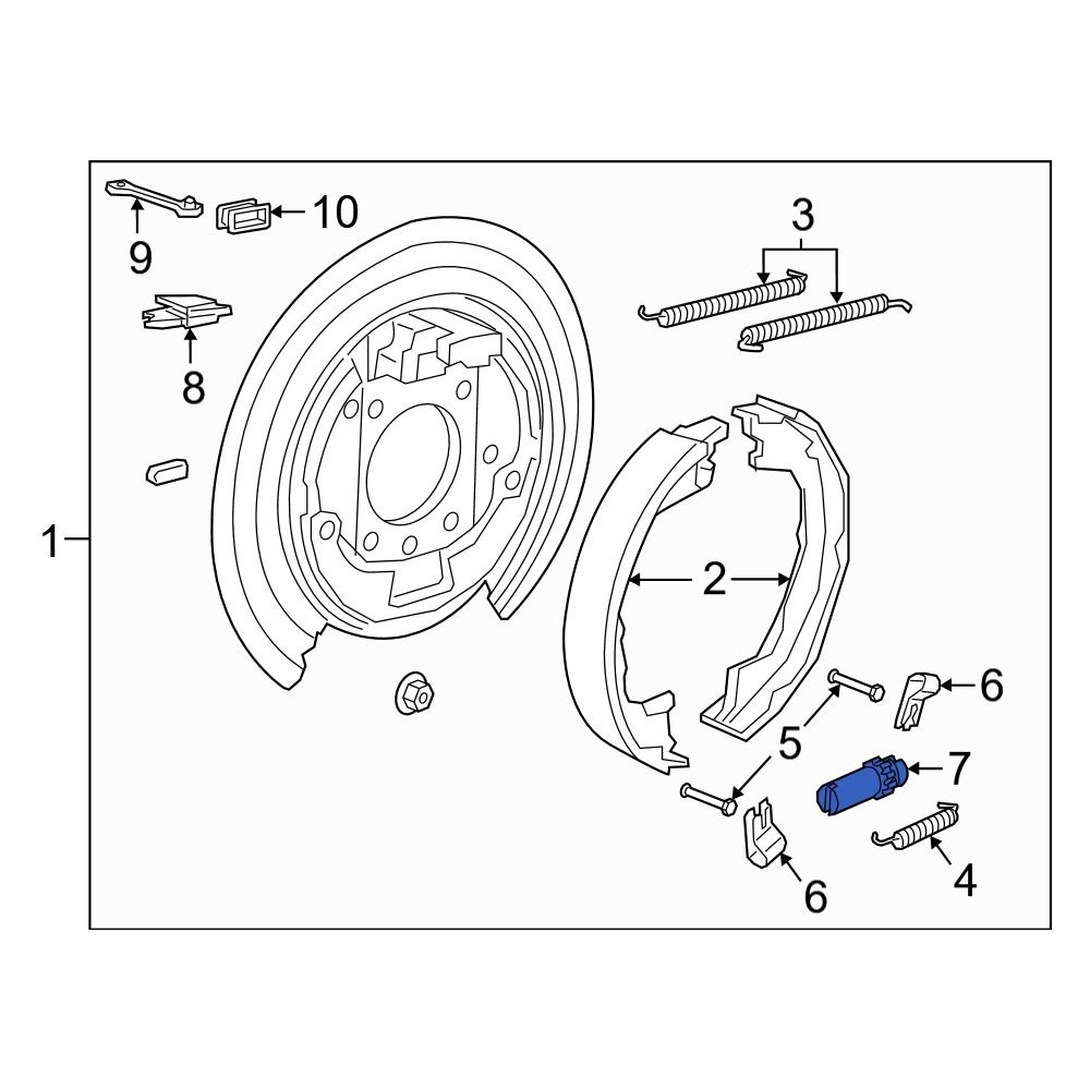 Jeep OE 68517041AA Rear Parking Brake Adjuster