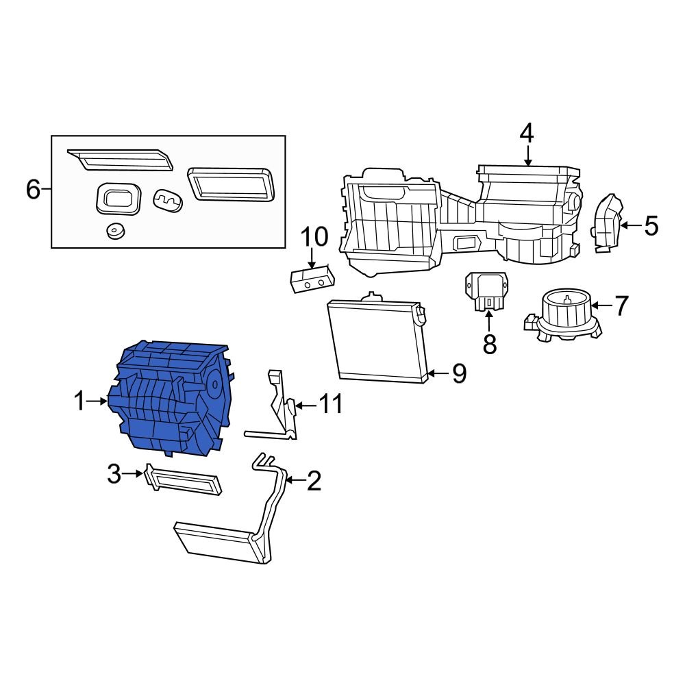 Jeep Oe Aa Hvac Unit Case