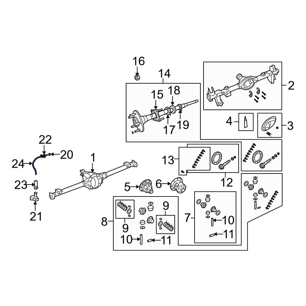 Jeep OE J5352955 Rear Upper Differential Vent Hose