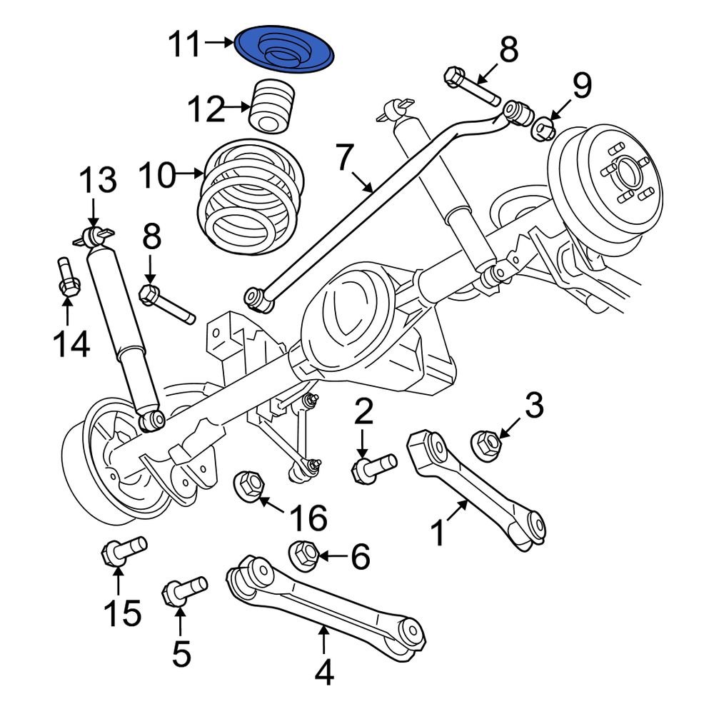 Jeep OE 52059999AC Rear Coil Spring Insulator