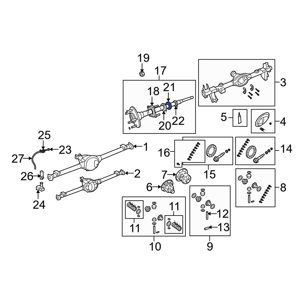 Jeep OE 68499023AA Rear Axle Shaft Bearing
