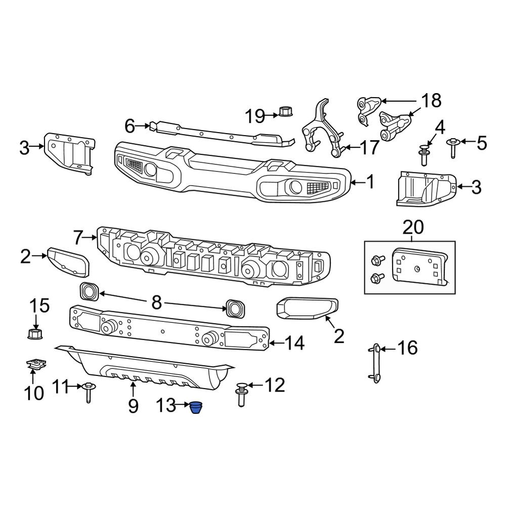 Jeep Oe 6510197aa - Valance Panel Nut