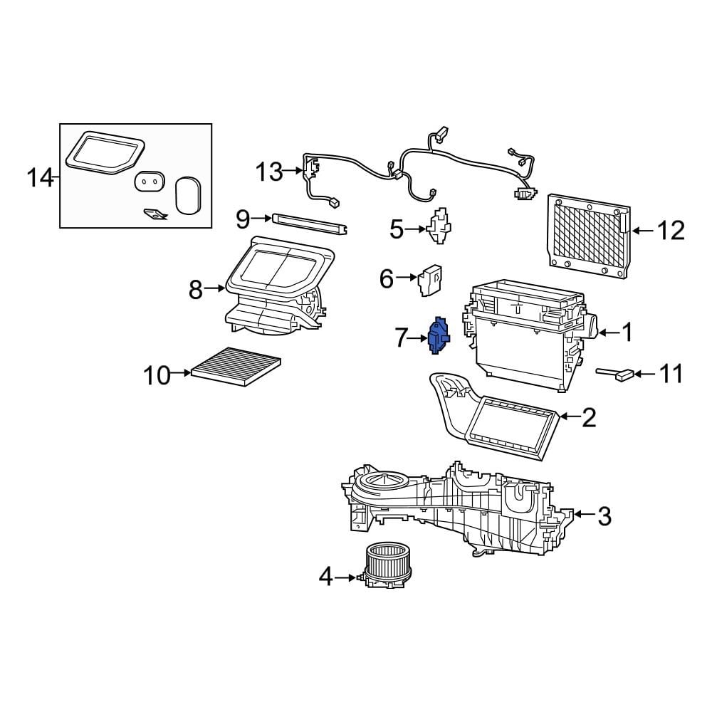 Jeep OE 68301848AA - HVAC Floor Mode Door Actuator