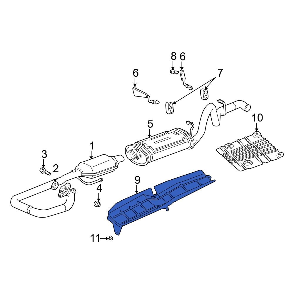Jeep OE 55176694AF Front Exhaust Heat Shield