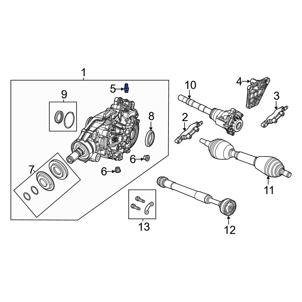 Jeep OE 68084188AB Rear Differential Vent Hose