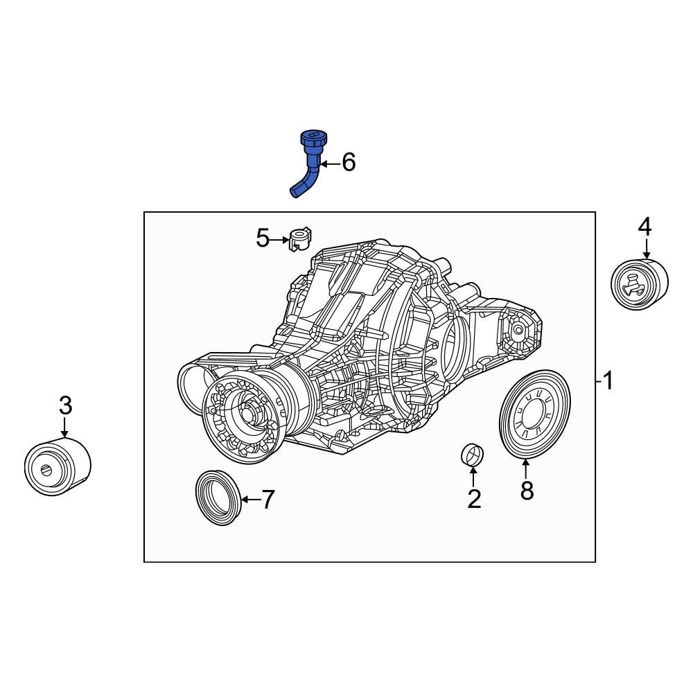 Jeep OE 68078563AB Rear Differential Vent Hose