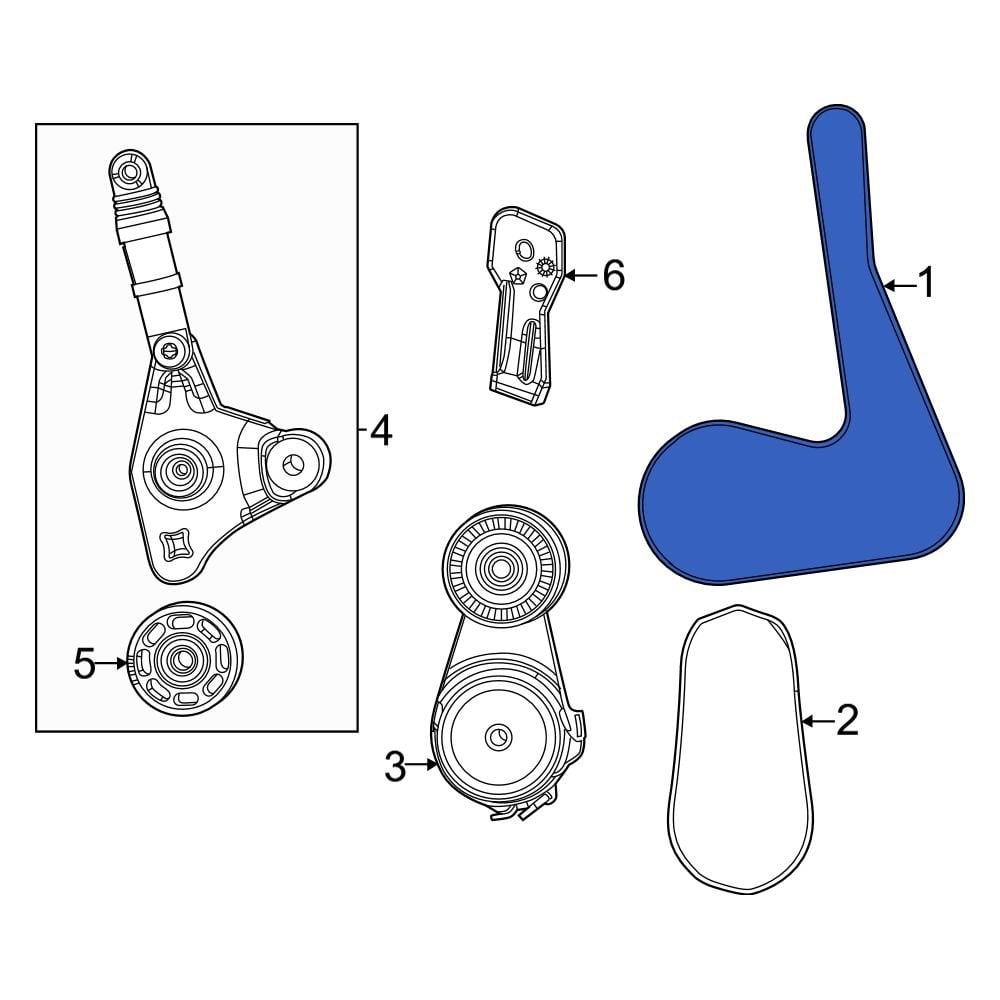 Jeep OE 5281514AA Serpentine Belt
