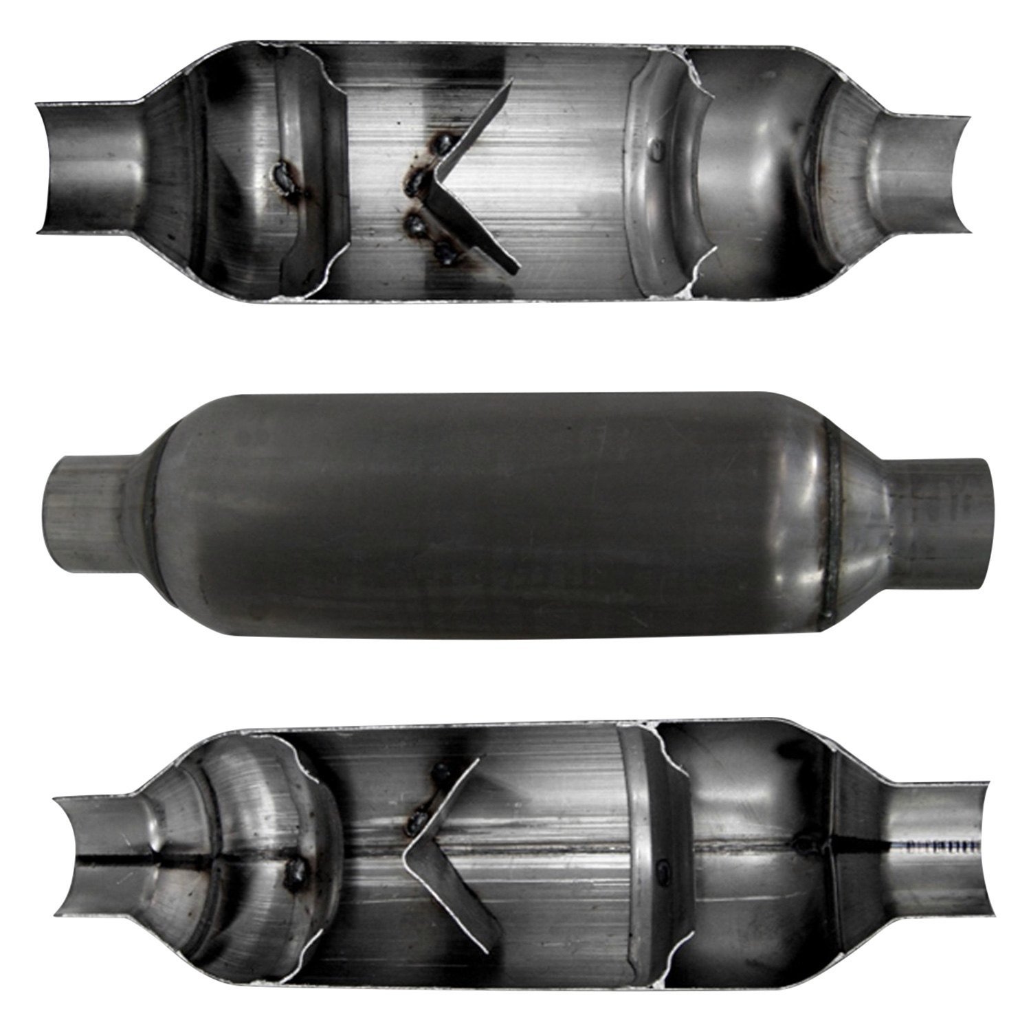 Jones Exhaust® JFP300 Stainless Steel Gray Exhaust Muffler