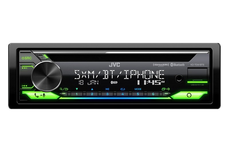 JVC® KDTD91BTS Single DIN Receiver with Bluetooth, Android Auto