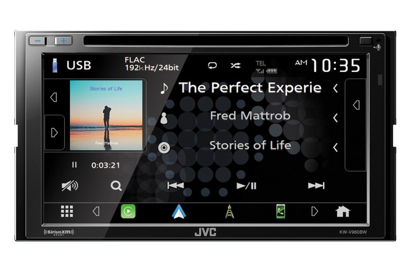 JVC® KWV960BW 6.8" Touchscreen Display Double DIN Multimedia DVD