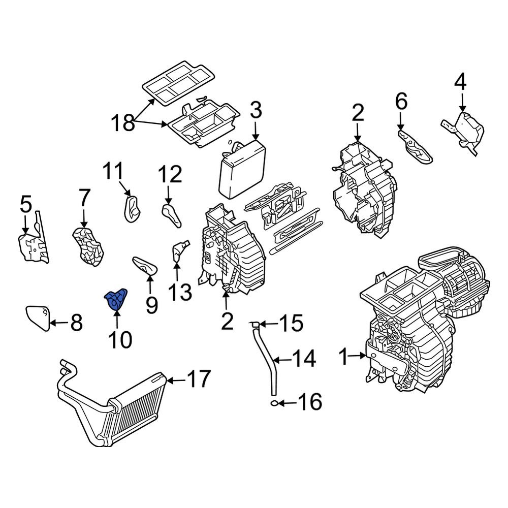Kia OE 971522E200 HVAC Heater Mode Door Lever