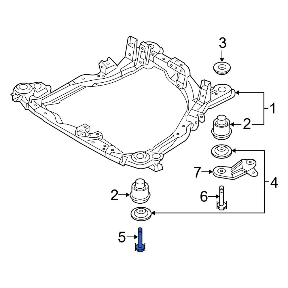 Kia OE 624922E100 Front Engine Cradle Bolt
