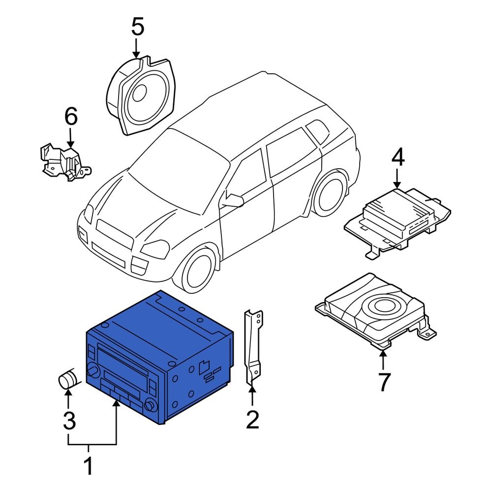 Kia OE 961701F100R Radio Control Unit