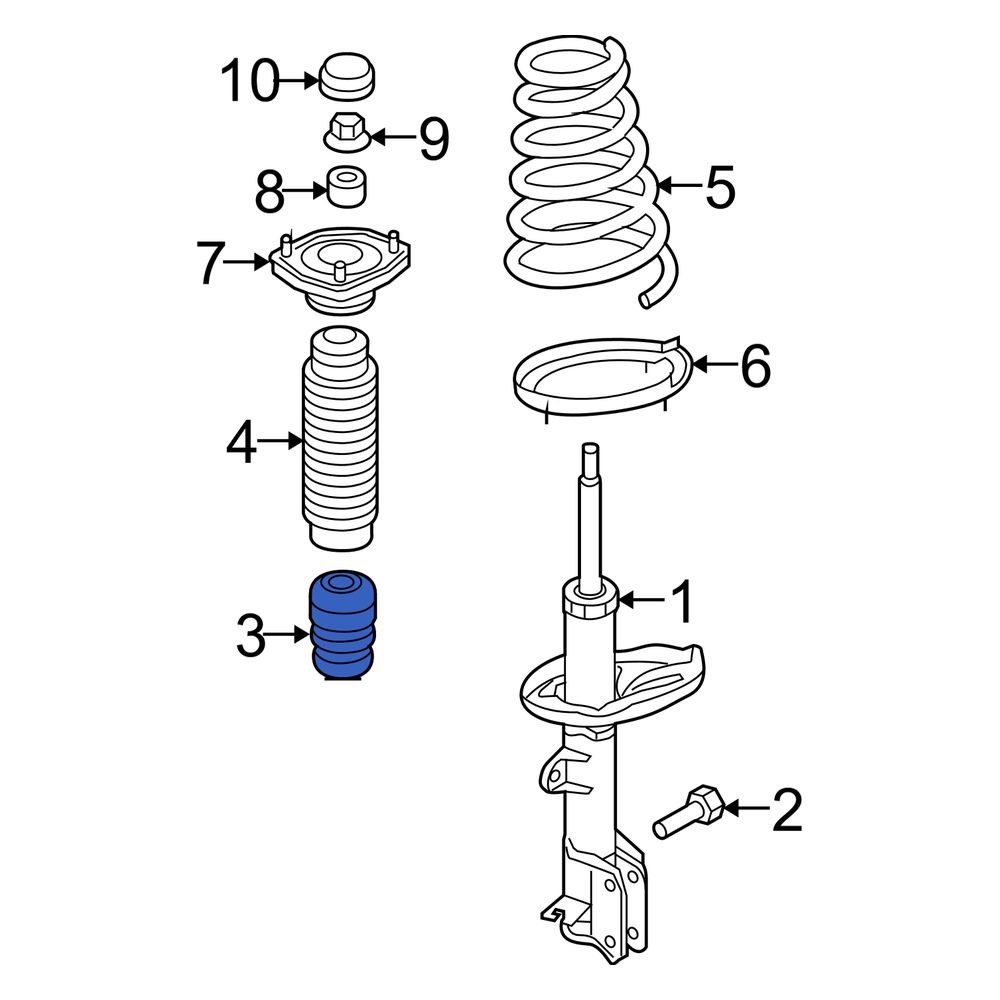 Kia OE 546262E000 Front Coil Spring Damper