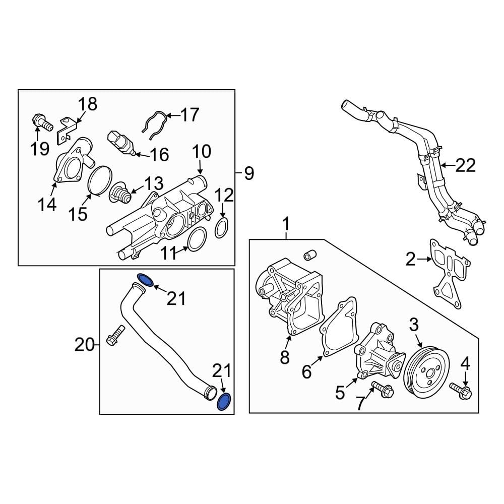 Kia OE 2546221010 - Engine Coolant Pipe O-Ring